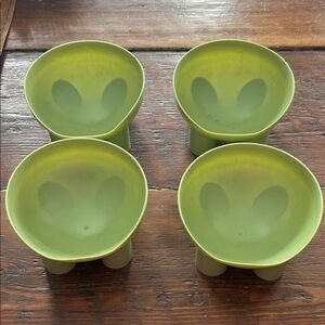 Small Pet Elevated Feeder Set of 4